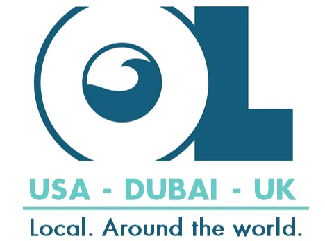 OL Logo - USA Dubai UK - Local. Around the world.